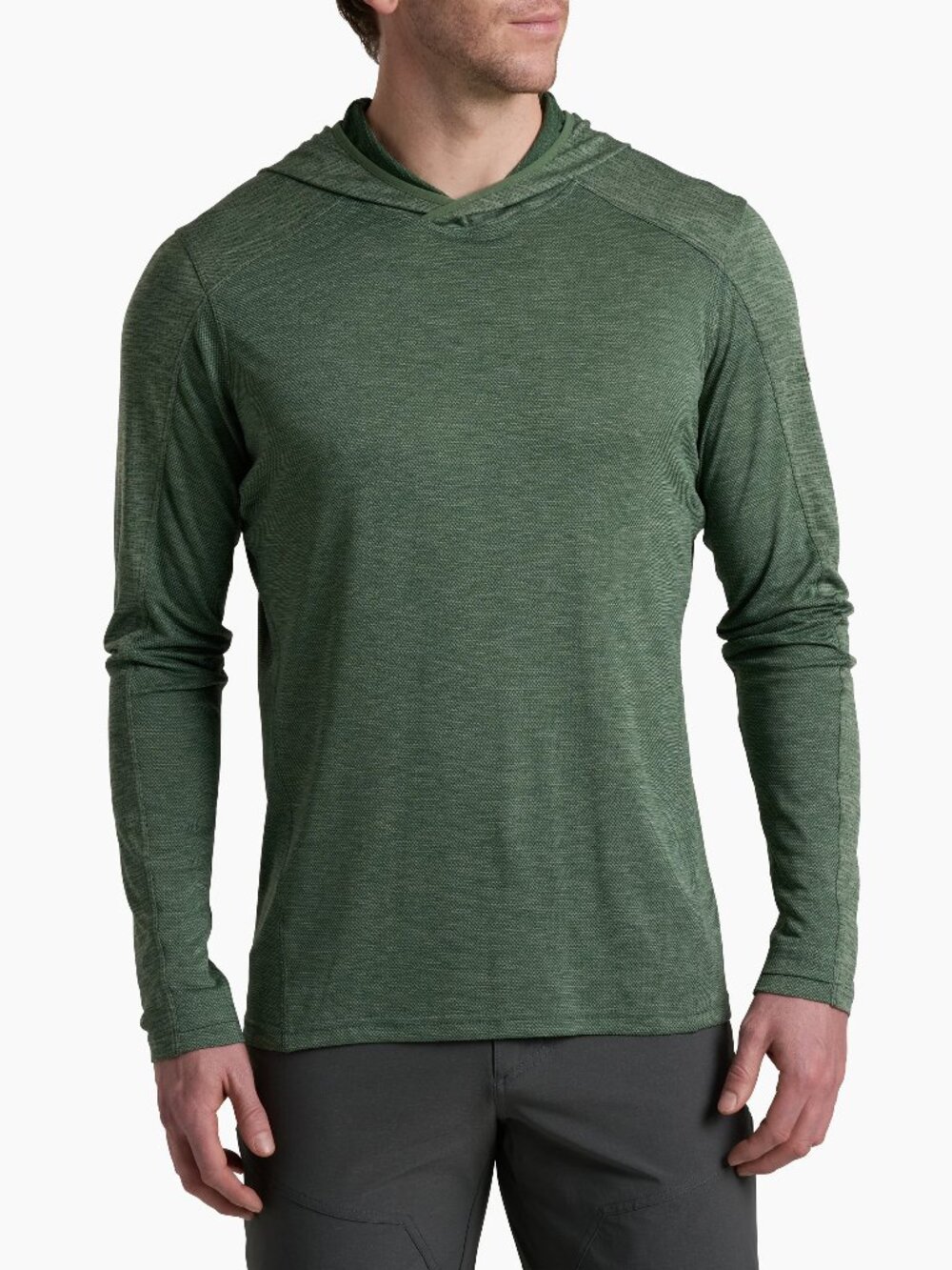 Kuhl Engineered Hoody Shirt Men's S Cypress Green Lightweight UPF-25 Long Sleeve
